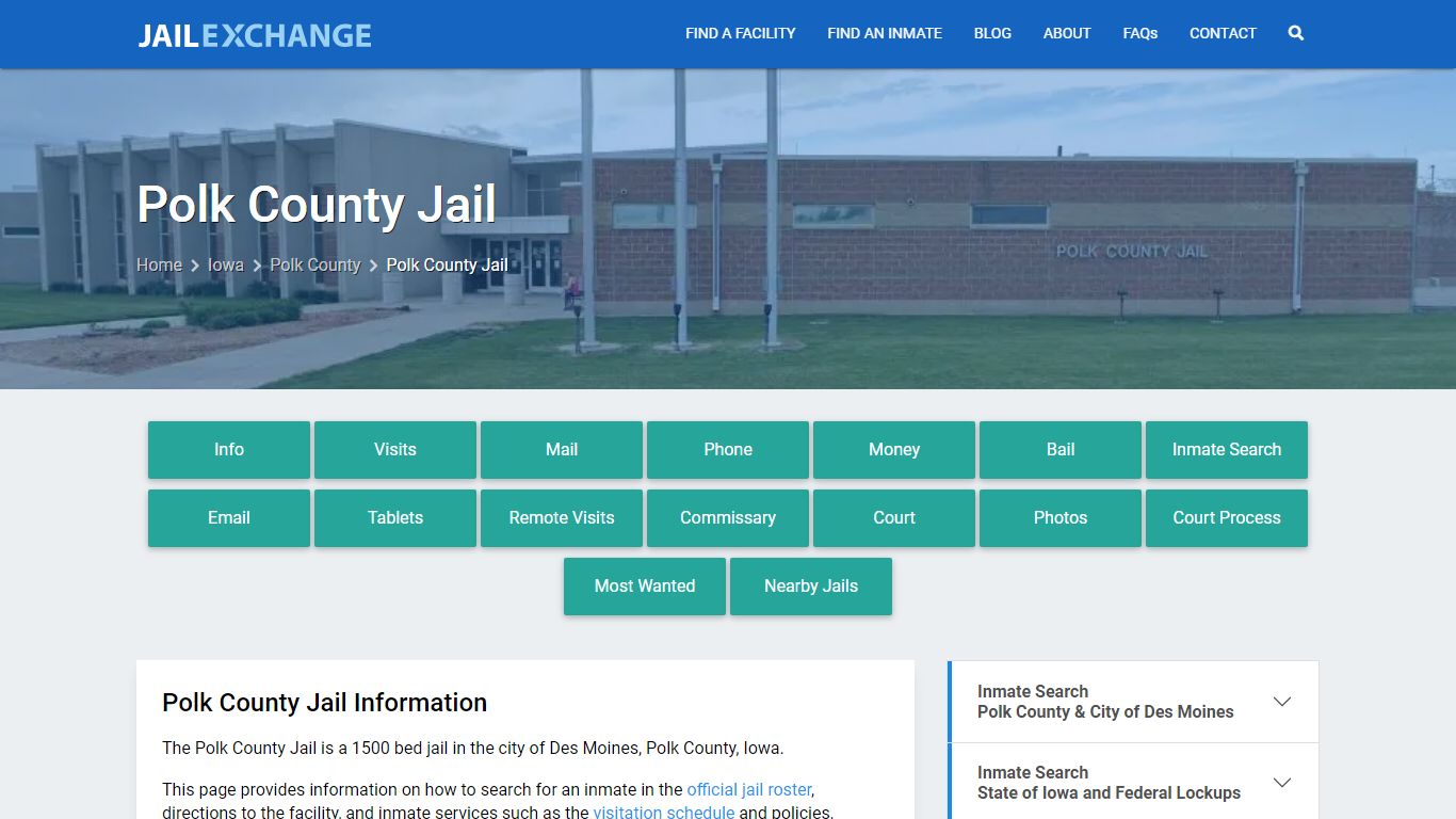 Polk County Jail, IA Inmate Search, Information - Jail Exchange